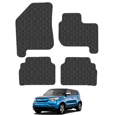 Kia Soul EV 2016-2019 Car Floor Mats Rubber Tailored Fit 4pcs Set Heavy-Duty