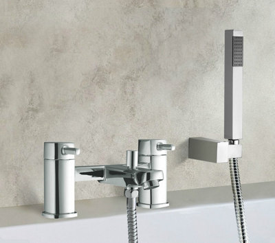 Kia Square Basin Mono And Bath Shower Mixer Tap with Waste - 4