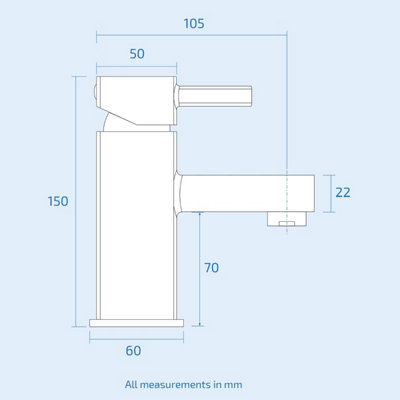 Kia Square Basin Mono And Bath Shower Mixer Tap with Waste - 7