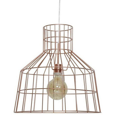 Kiana Ceiling Cage Style Light Hanging Lamp, Brown