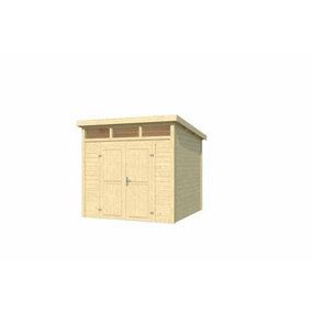 Kibo 3-Log Cabin, Wooden Garden Room, Timber Summerhouse, Home Office - L270 x W274.1 x H245.1 cm