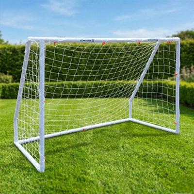 Kickmaster 6ft x 4ft Premium Football Goal UPVC Kids Garden Target Net ...