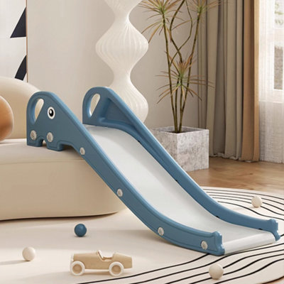 Kid Elephant Slide Toddler Indoor Kid Play Plastic Slide for Sofa Stairs in Blue