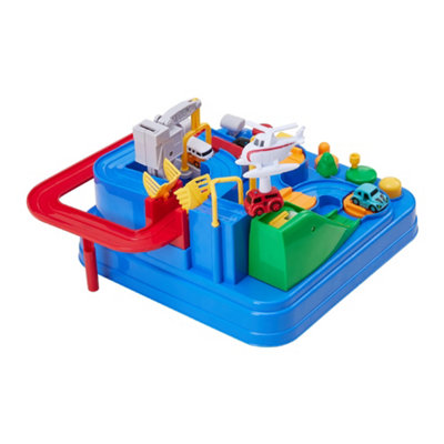 Kid Toy Toddler Play Set City Rescue Race Track Magnet Toy with 4 Cars