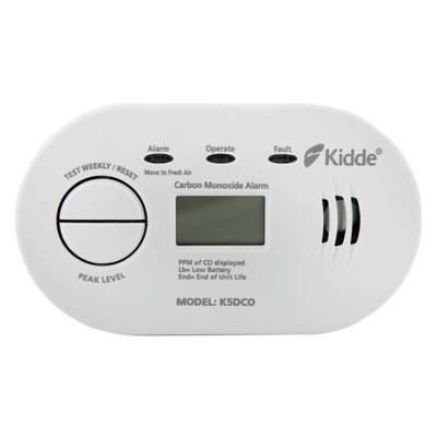Kidde 5DCO Digital 10 Year Life Carbon Monoxide Alarm DIY at B&Q