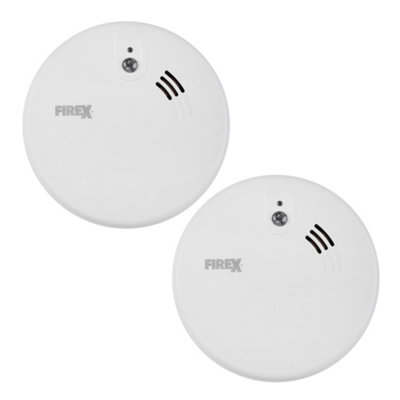 Kidde Firex KF20 Twin Pack -Mains Powered Smoke Alarm with Alkaline Back-up Battery