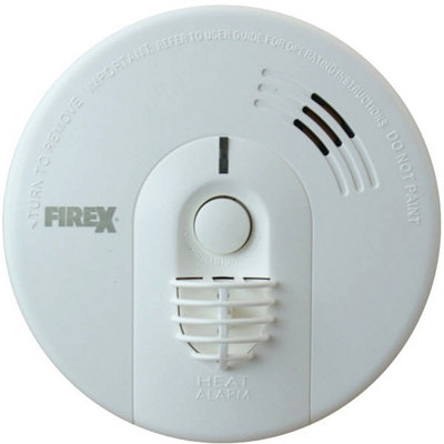 Kidde KF30LL Firex Mains Powered Heat Alarm with Longlife Lithium Back ...