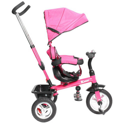 Kiddo Trike 4 in 1 Smart Design Metal Frame Tricycle Fuchsia Pink DIY at B Q