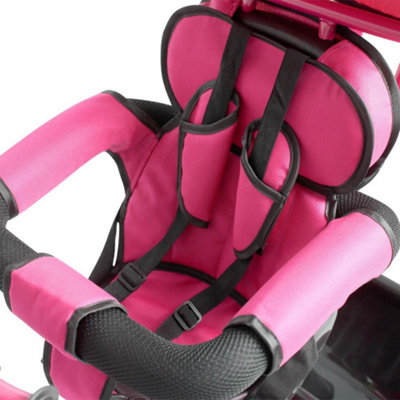 Kiddo Trike 4 in 1 Smart Design Metal Frame Tricycle Fuchsia Pink