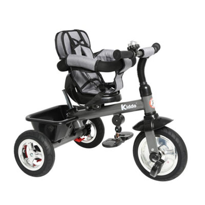 Kiddo Trike 4-in-1 Smart Design Metal Frame Tricycle - Grey