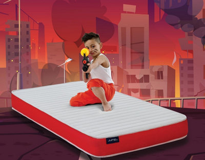 Kids Anti-Allergy Full Memory Foam Mattress Single Red