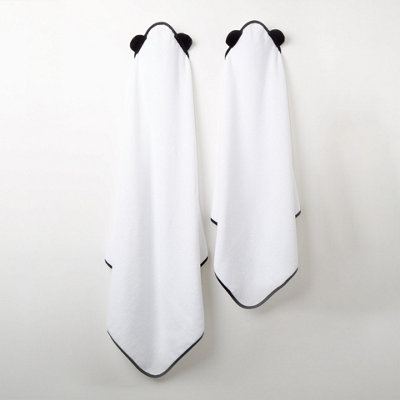 Kids Bamboo Hooded Towel Pure White - 4