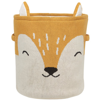 Kids Basket Fox HARRORI Cotton Beige