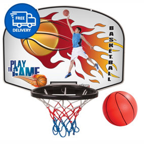 Kids Basketball Hoop Set with Ball Hanging Basketball Hoop by Laeto Kidz Sports - INCLUDES FREE DELIVERY