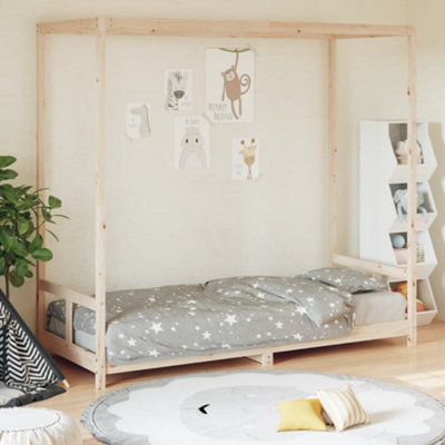 Kids Bed Frame 80x200 cm Solid Pine Wood for Kids Bedroom