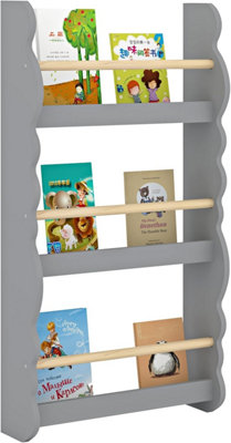 WOLTU Kids Bookcase, Wall Shelf, 3-Tier Children's Bookshelf, Storage