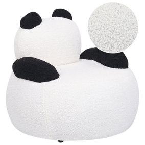 Kids Boucle Armchair Panda White and Black VIBY