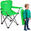 Kids Camping Chair Lightweight Folding Outdoor Childrens Seat With Rucksack Trail - Green