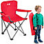 Kids Camping Chair Lightweight Folding Outdoor Childrens Seat With Rucksack Trail - Red