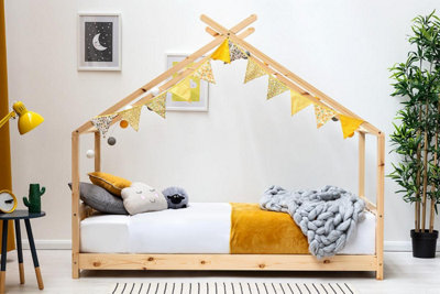 Kids Canopy House Bed Frame Solid Pine - Single 3ft