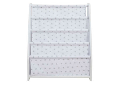 White and grey star bookcase discount