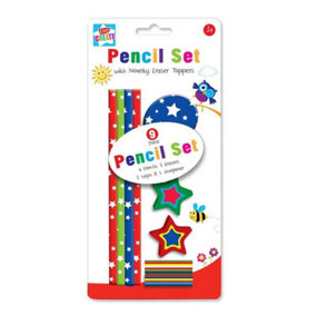Kids Create Stars Pencil Set (Pack of 9) Multicoloured (One Size)