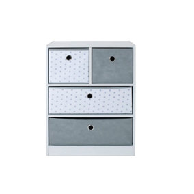 Kids Cube Storage Unit with Heart Cubes & Long Drawers
