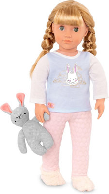 Kids Doll Our Generation Jovie Fashion with Pyjama Set and Rabbit