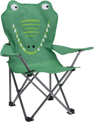Kids Folding Deck Chair Crocodile Animal Design Garden Camping Outdoors
