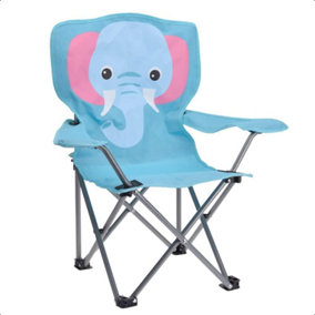 Kids Folding Deck Chair Elephant Animal Design Garden Camping Outdoors
