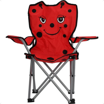 Kids Folding Deck Chair Red Ladybird Animal Design Garden Camping Outdoors