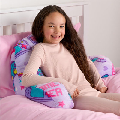Kids Gaming Cushion Bed Pillow Reading Gamer Support Arms Lumbar Chair - 4