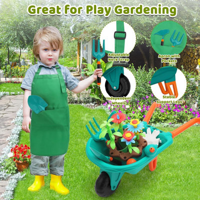 Kids Gardening Playset 17Piece Set with Watering CanFlower Pots