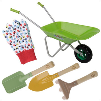 Kids best sale wheelbarrow set