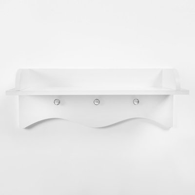 Kids Hook Shelf Peg Shelving Rack Wall