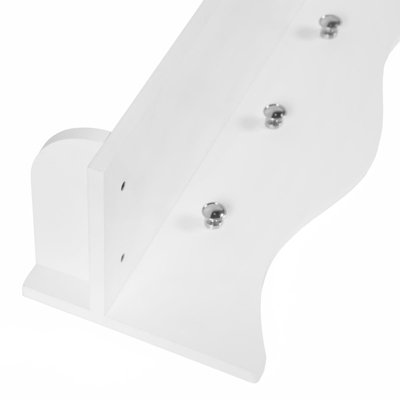 Kids Hook Shelf Peg Shelving Rack Wall - 6