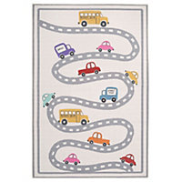 Kids Interactive Car Road Play Mat Soft Non Slip Washable Bedroom Rug 80x150cm