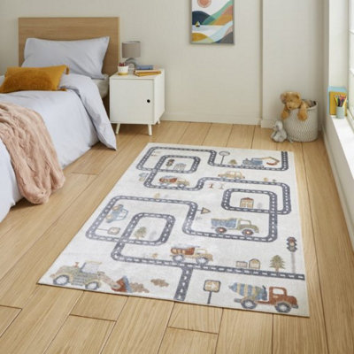 Kids Map Rug, Easy to Clean Modern Rug 80 x 150cm