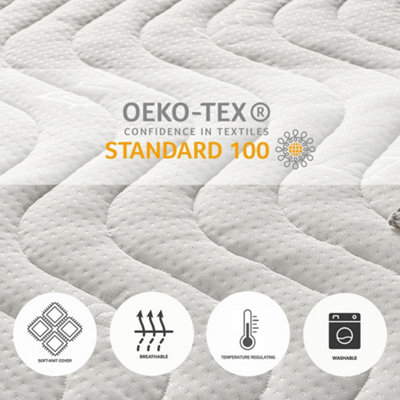 Kids Memory Mattress with Triple Foam Layers with OEKO-TEX fabric, Size Single