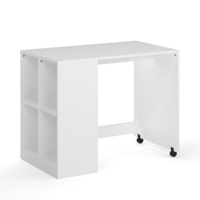 Kids or Child Storage Desk Unit, Wheels, White