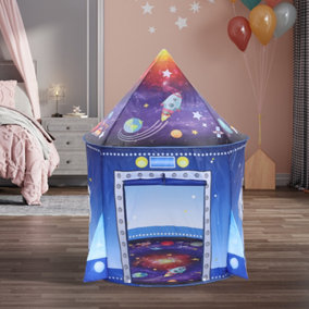 Kids Play Tent Rocket Portable Playhouse Tent for Boys