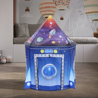 Kids Play Tent Rocket Portable Playhouse Tent for Boys