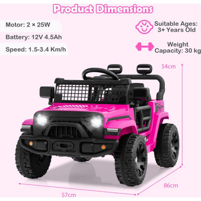 Kids Ride on Truck Car with Remote Control - Pink