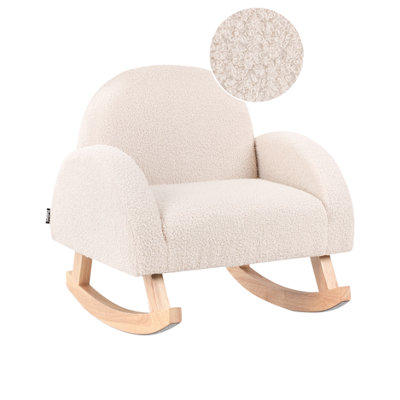 Kids Rocking Chair HUG Boucle Light Beige