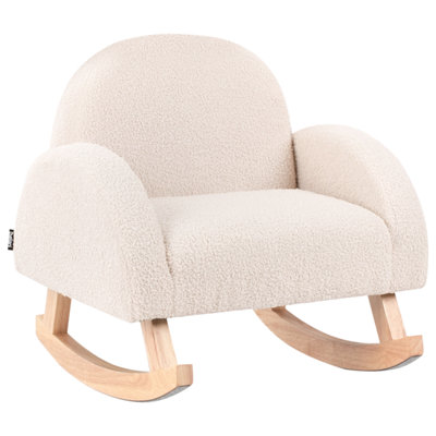 Kids Rocking Chair HUG Boucle Light Beige