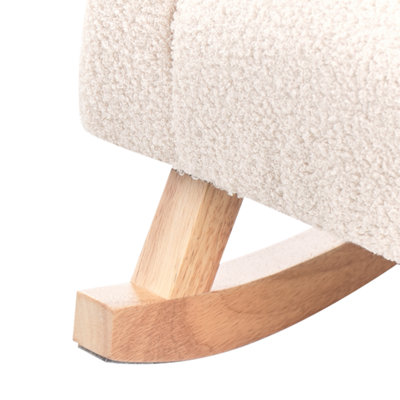 Kids Rocking Chair HUG Boucle Light Beige