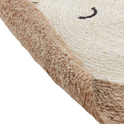 Kids Rug KOVU Beige 120 cm Jute