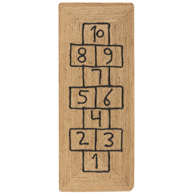 Kids Rug TAVASA Natural 150 x 60 cm Jute