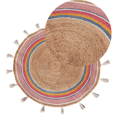Kids Rug ZANAVI Multicolour 120 cm Jute