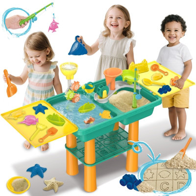 Kids Sand Water Table with Accessories Outdoor Activity Table for ...